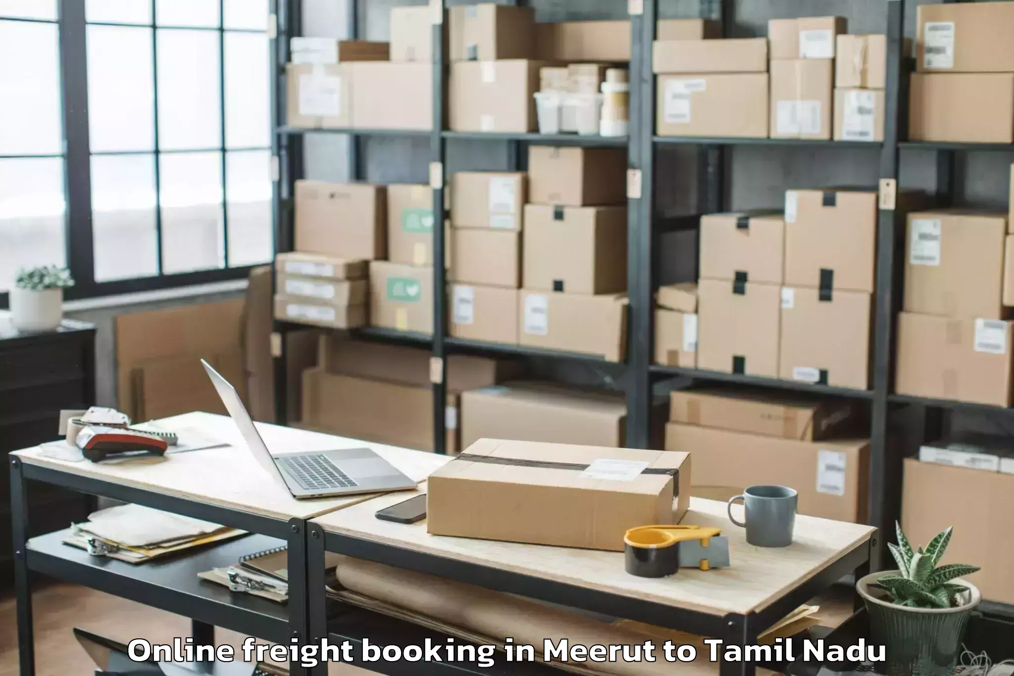 Reliable Meerut to Naravarikuppam Online Freight Booking